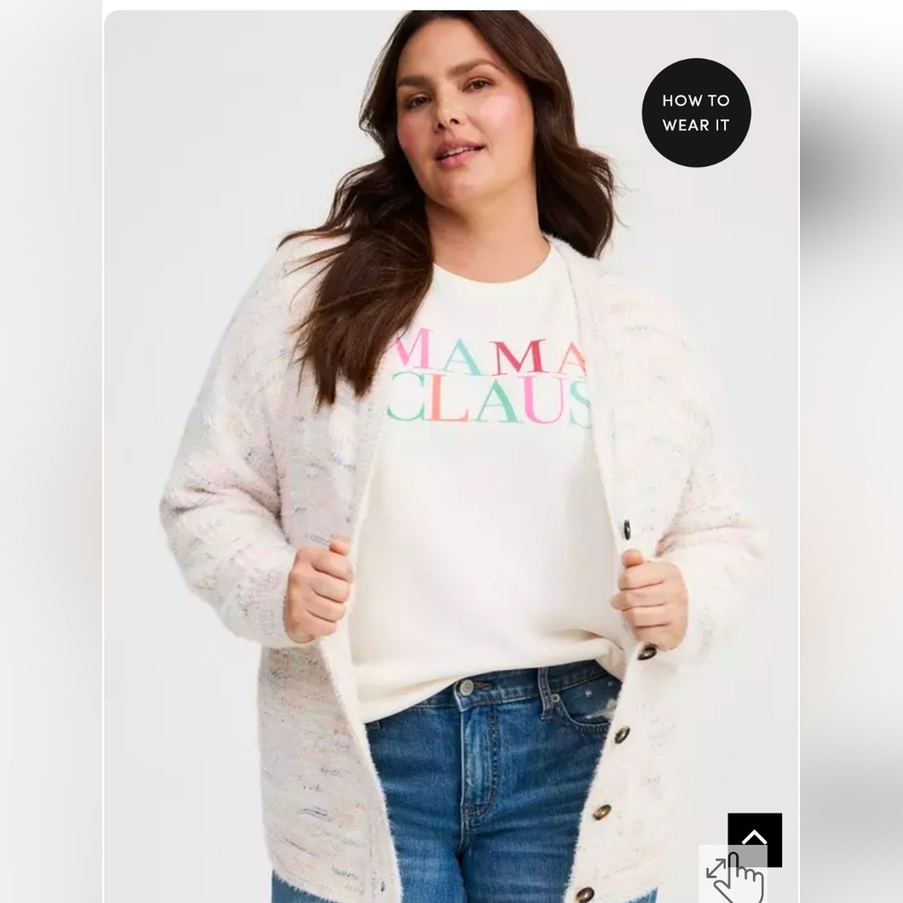Torrid Eyelash V- Neck Cardigan